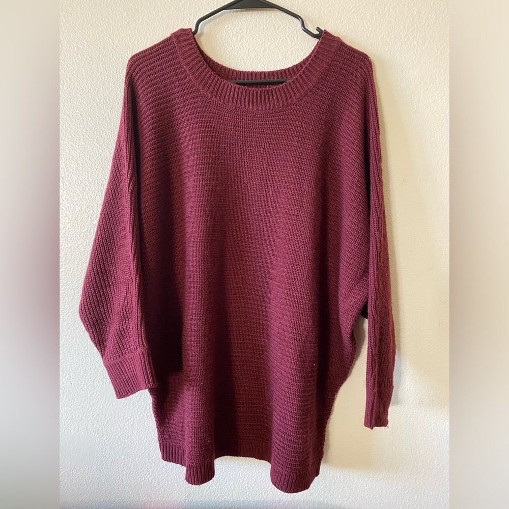 Red knit sweater